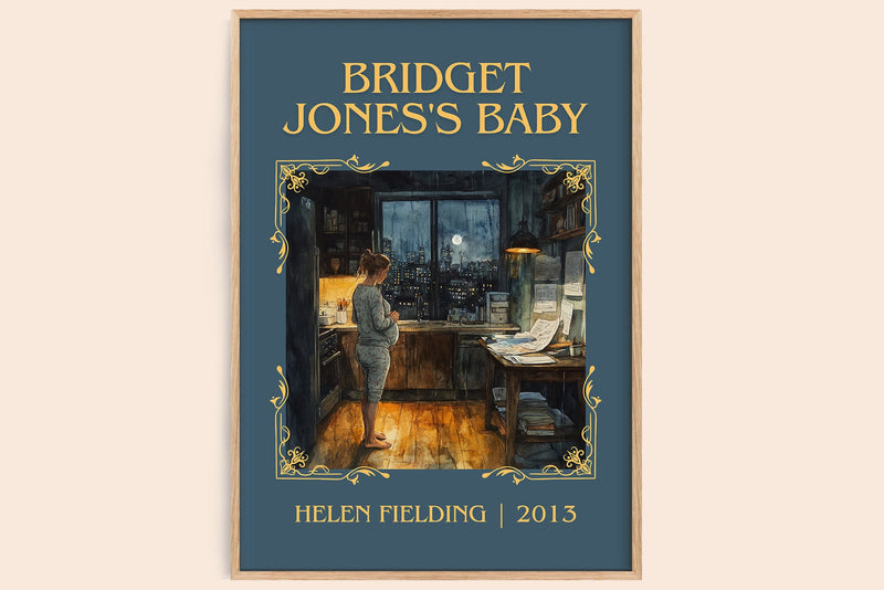 Bridget Jones's baby classic book art book poster by Helen Fielding – framed literary art print