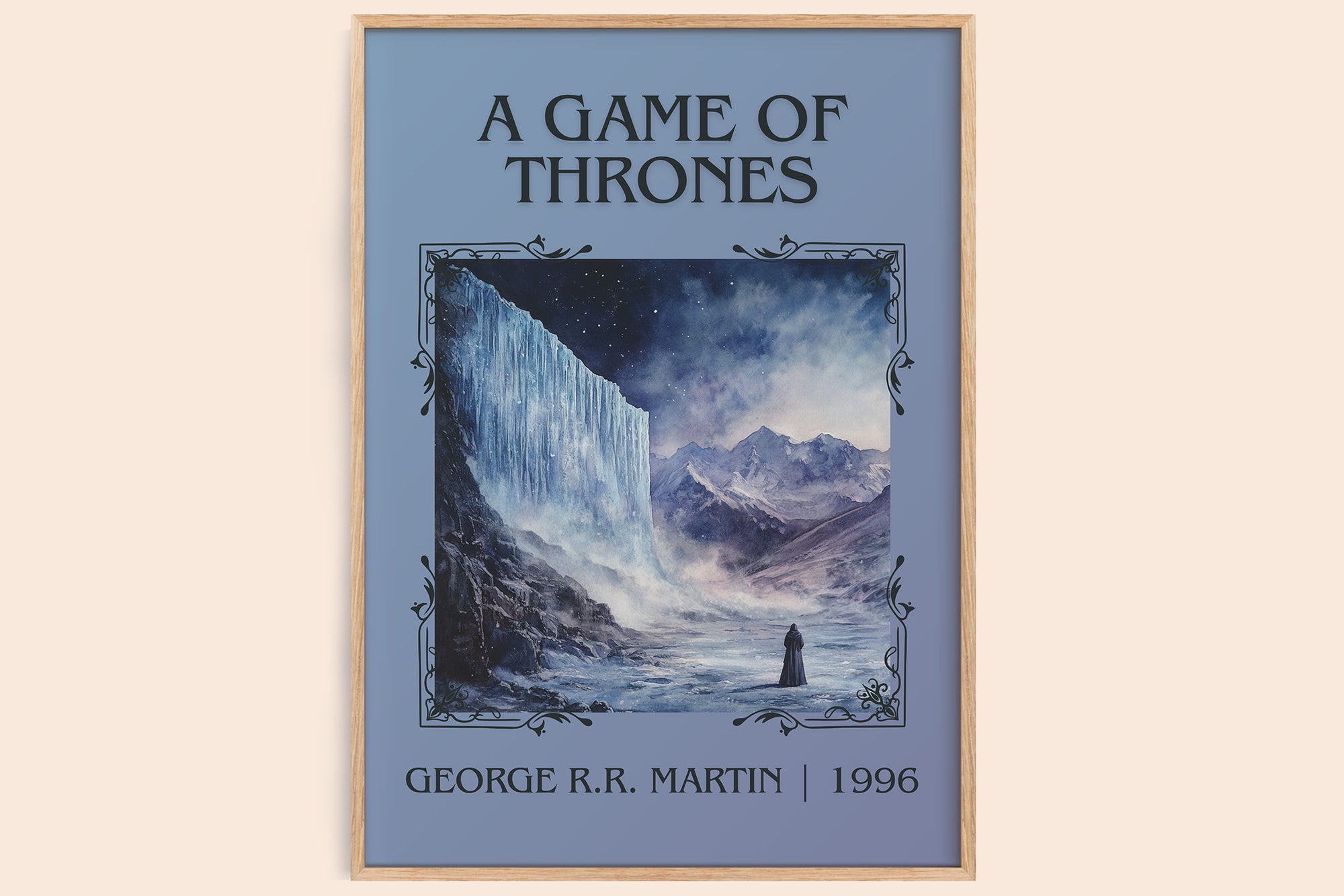A Game Of Thrones classic book art book poster by George R.R. Martin – framed literary art print