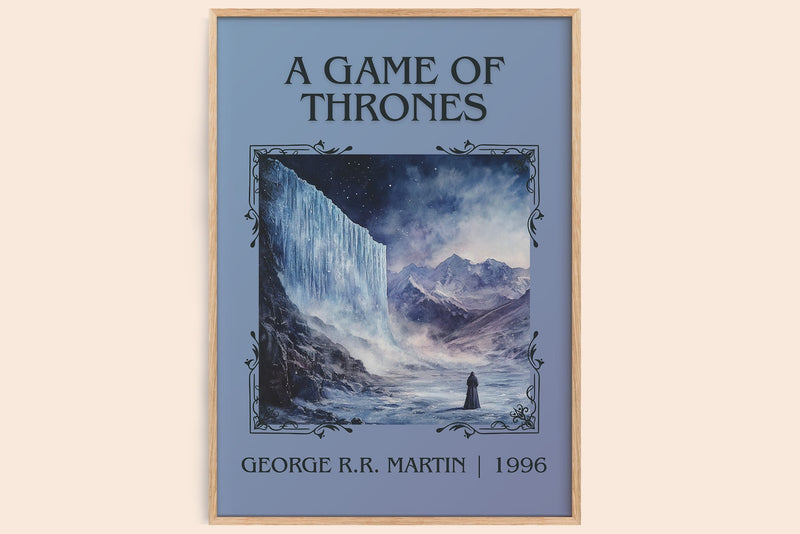 A Game Of Thrones classic book art book poster by George R.R. Martin – framed literary art print