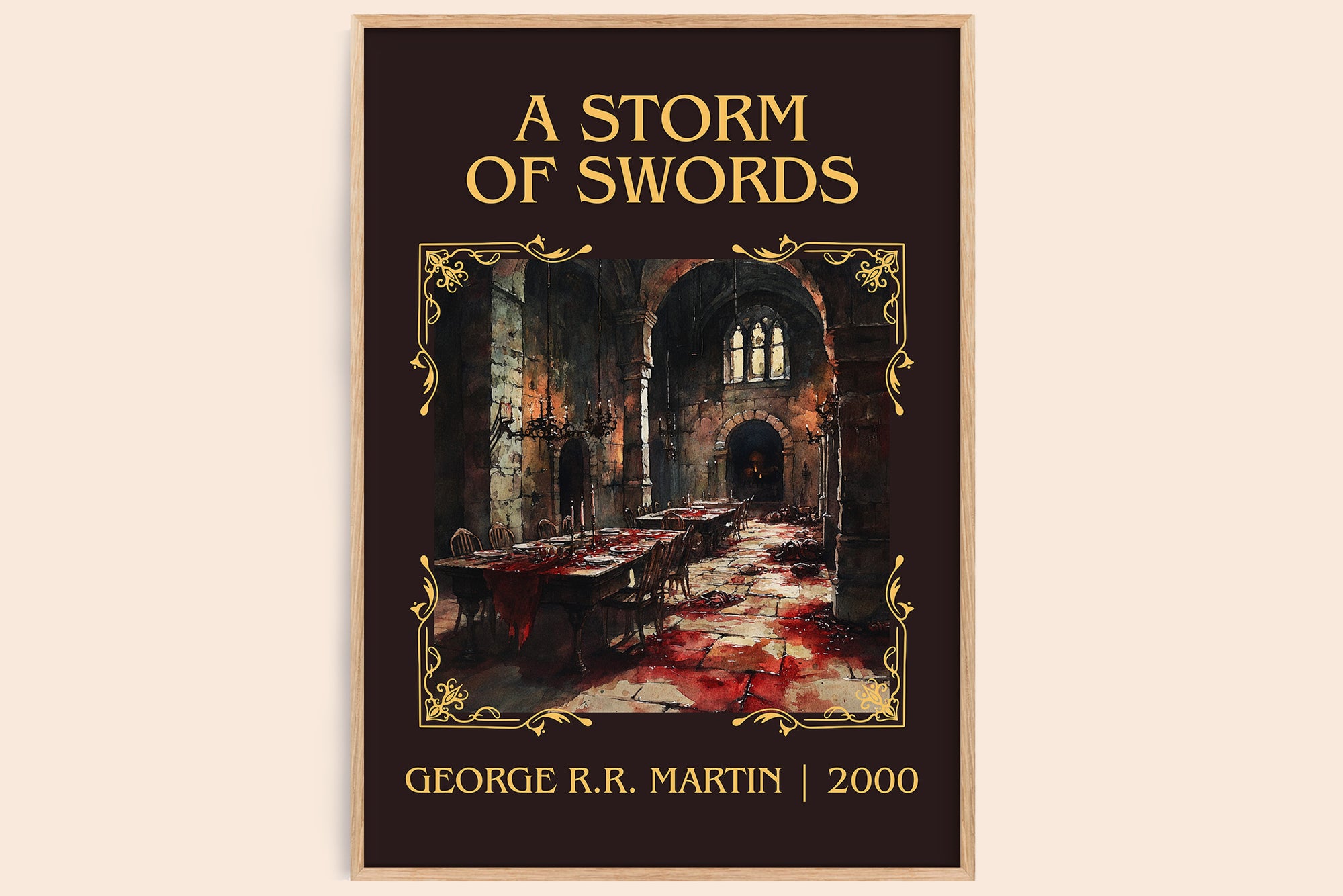 A Storm of Swords classic book art book poster by George R. R. Martin – framed literary art print