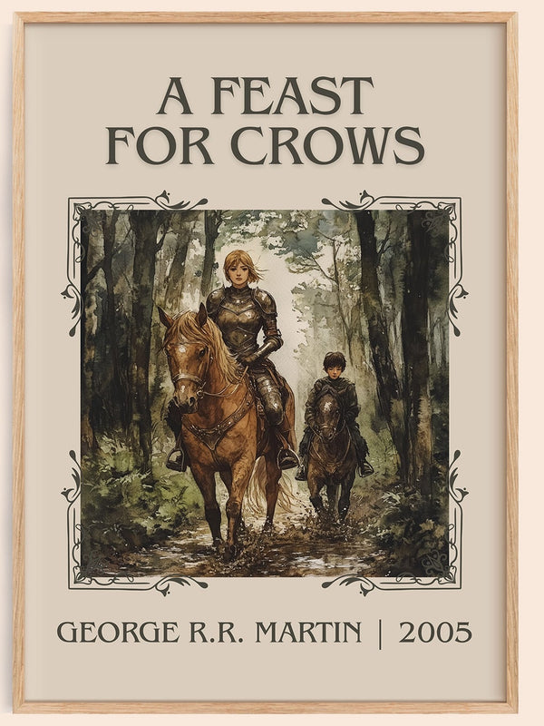 A Feast For Crows classic book art book poster by George R.R. Martin – framed literary art print