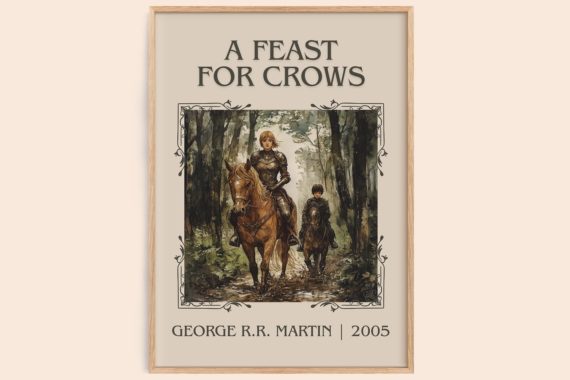 A Feast For Crows classic book art book poster by George R.R. Martin – framed literary art print