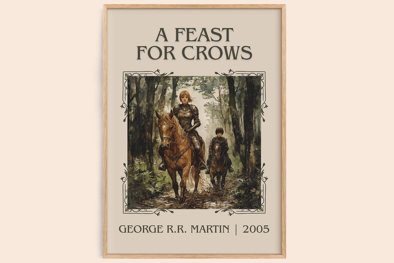 A Feast For Crows classic book art book poster by George R.R. Martin – framed literary art print