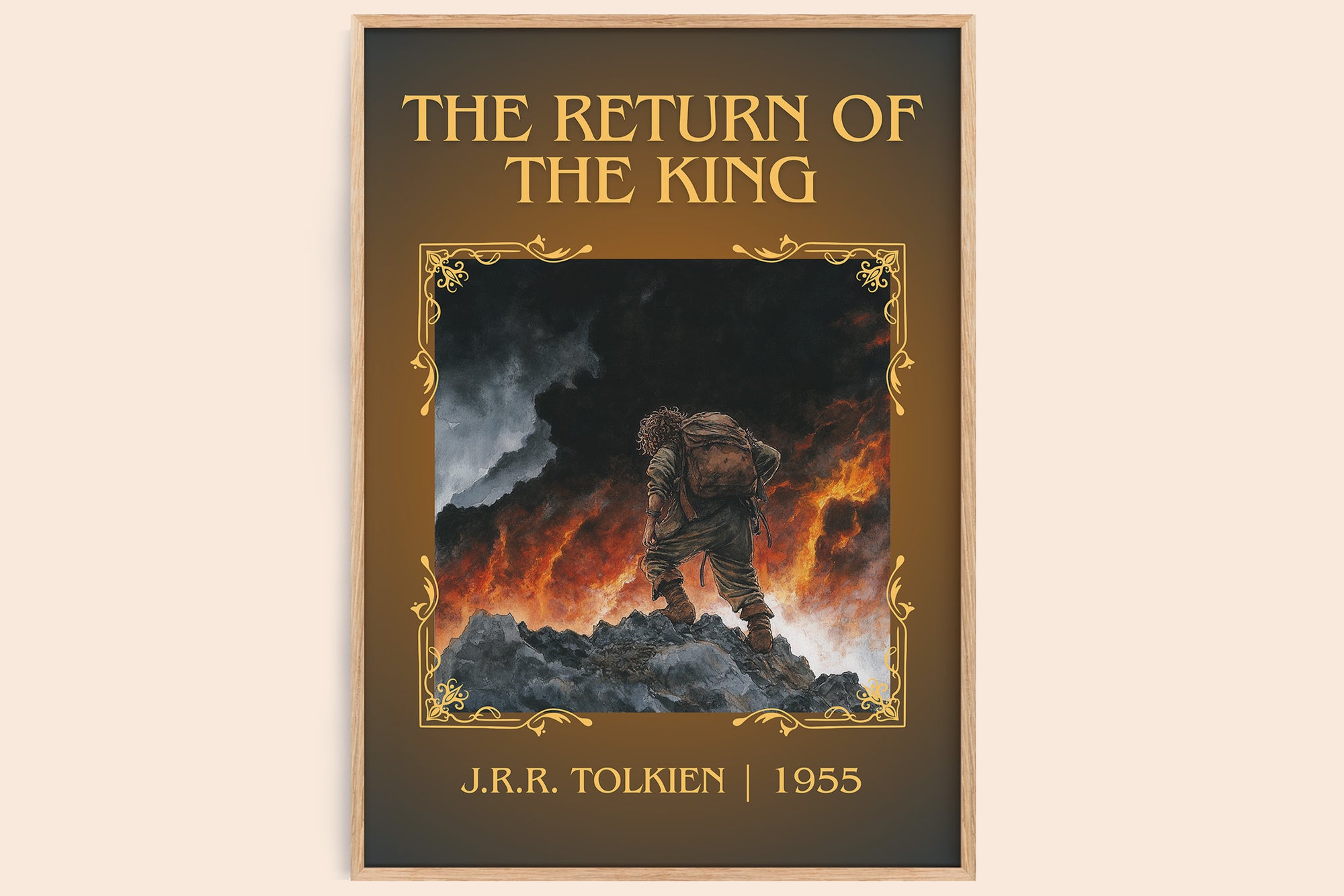 The Return Of The King classic book art book poster by J.R.R. Tolkien – framed literary art print