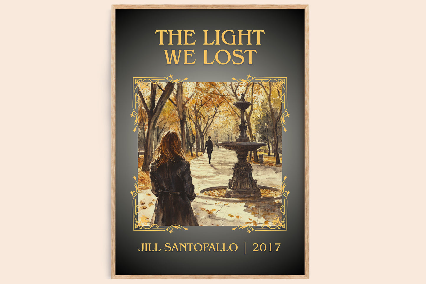 The Light We Lost classic book art book poster by Jill Santopallo – framed literary art print