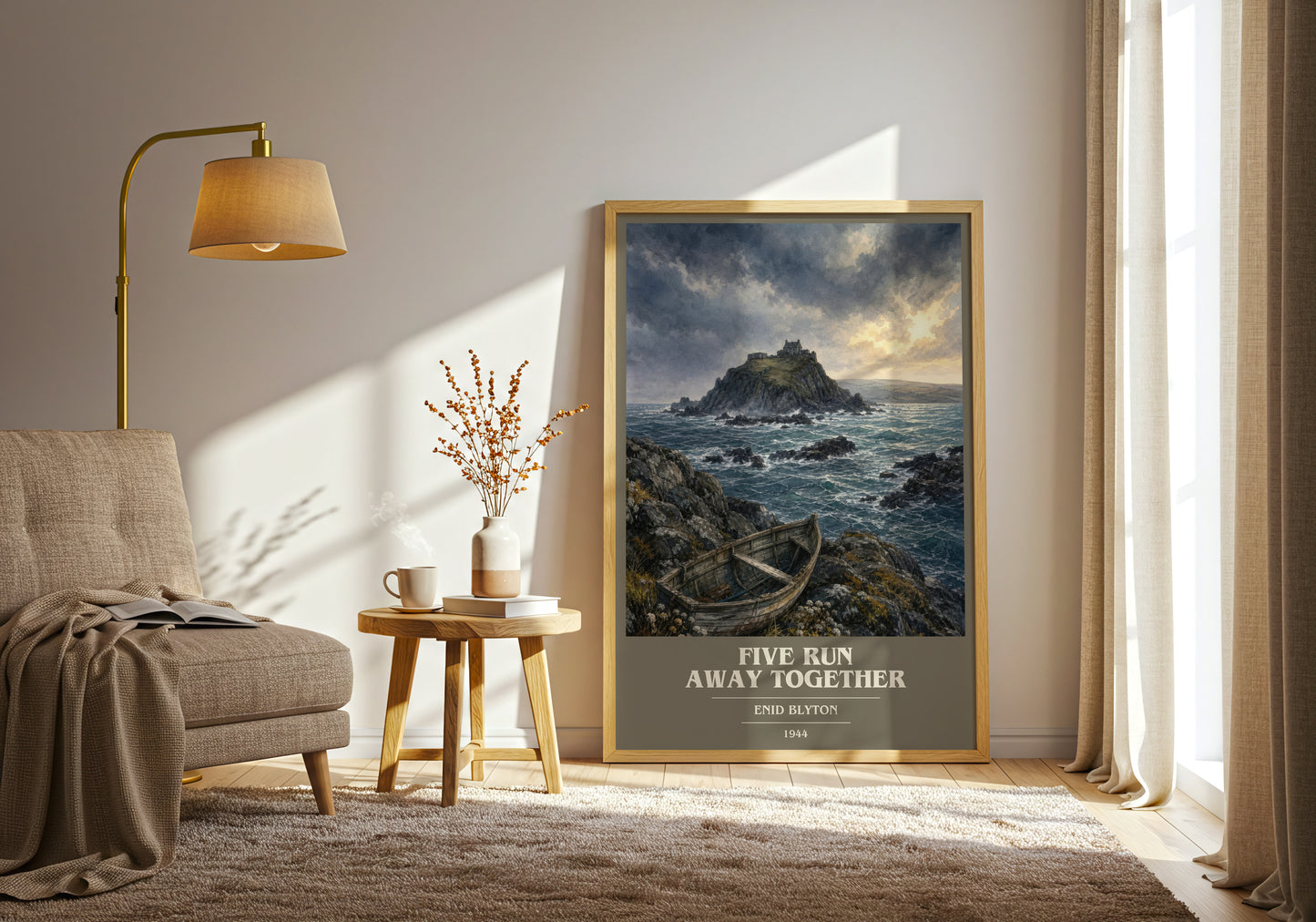 Five Run Away Together book cover print on bookshelf – Enid Blyton fan gift