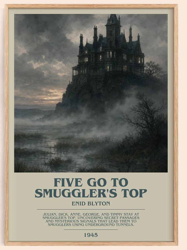 Five Go To Smuggler'S Top Bookish Wall Art by Enid Blyton