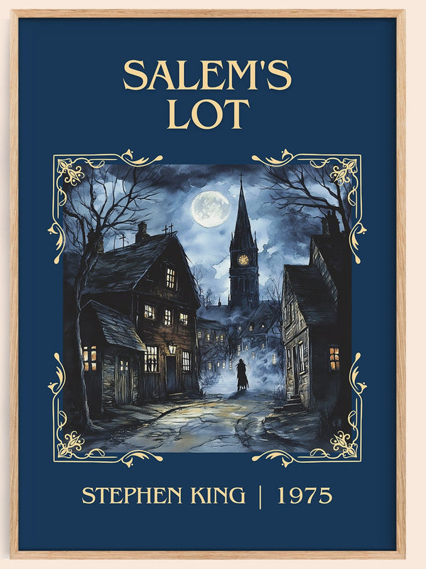 Salem's Lot classic book art book poster by Stephen King – framed literary art print