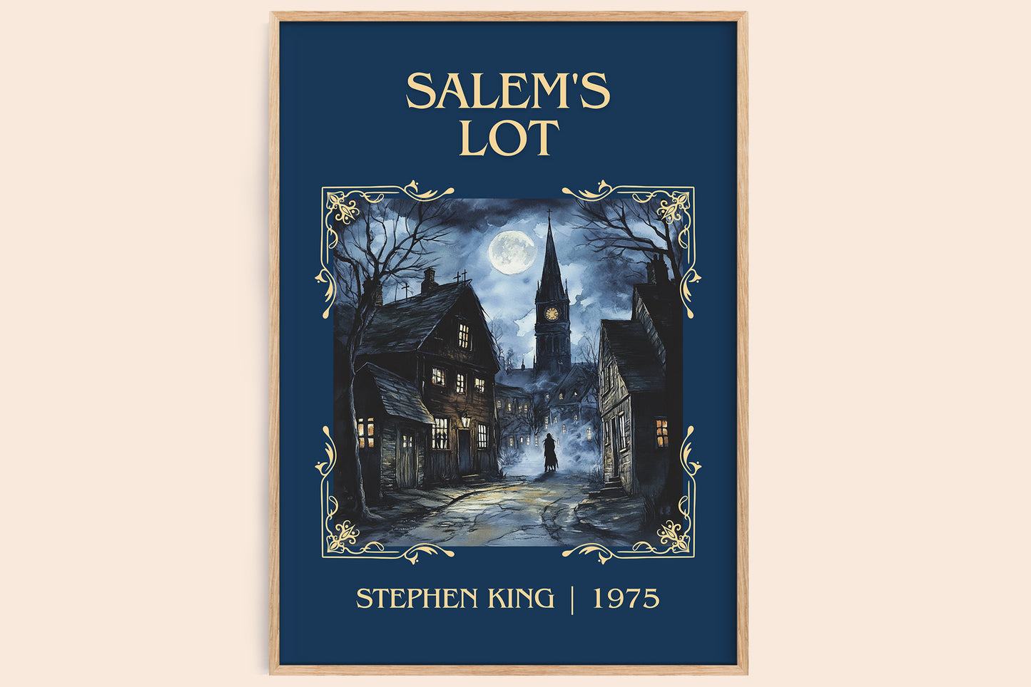 Salem's Lot classic book art book poster by Stephen King – framed literary art print