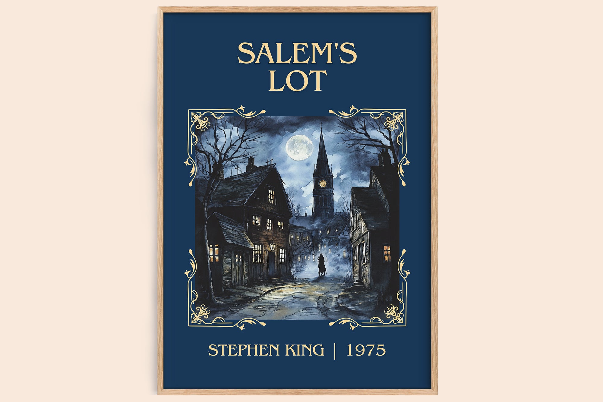 Salem's Lot classic book art book poster by Stephen King – framed literary art print