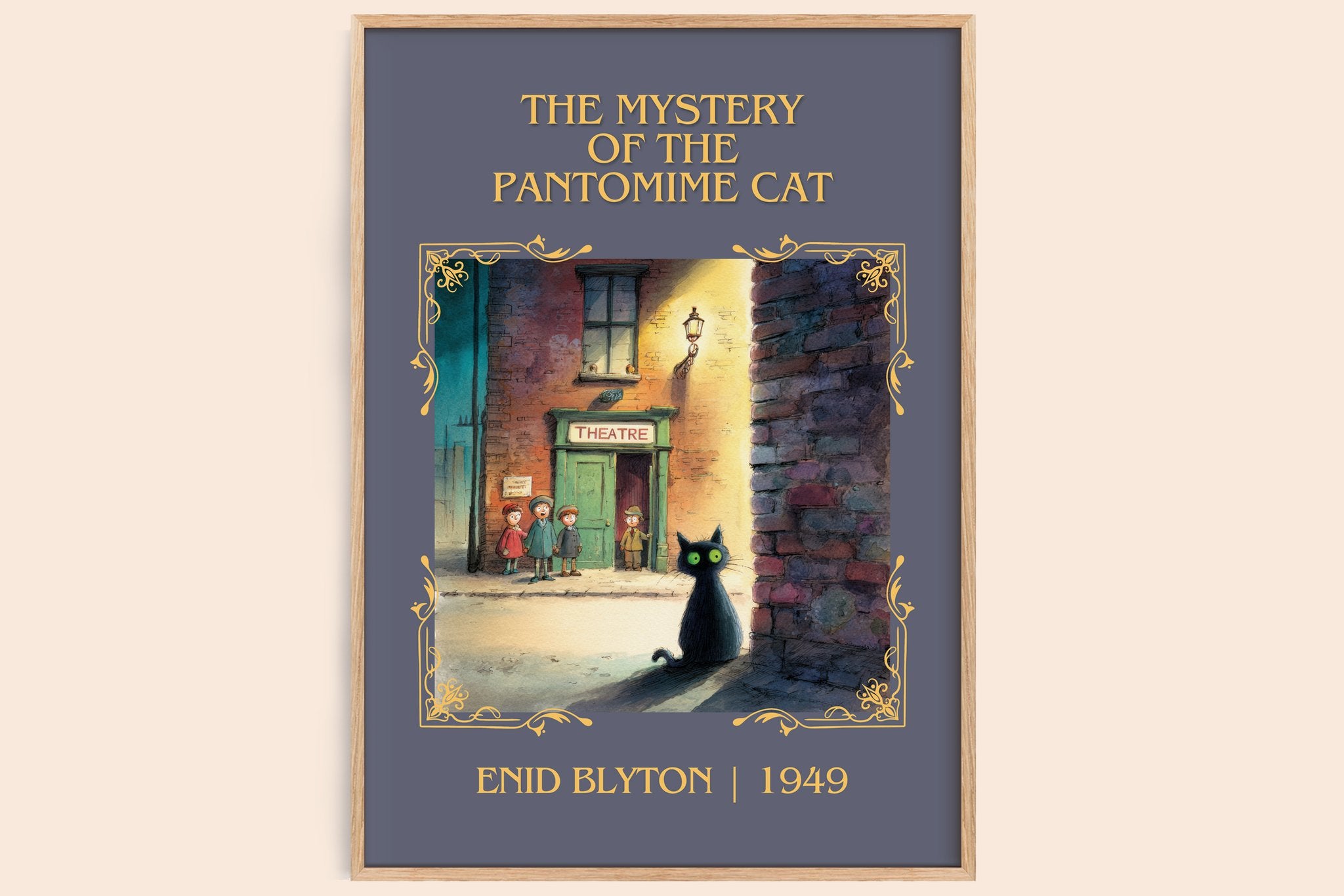 The Mystery of the Pantomime Cat Classic Book Art Print by Enid Blyton