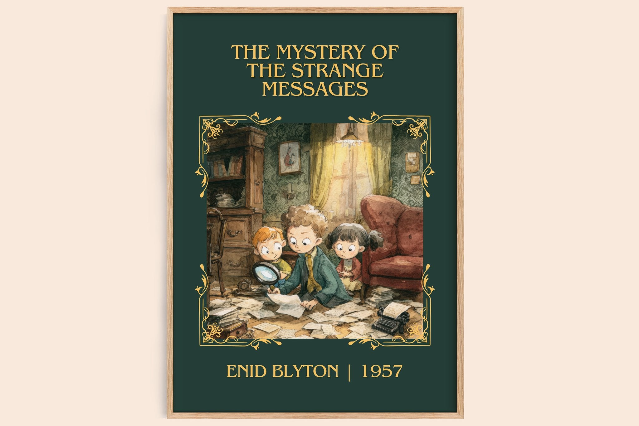 Mystery of the Strange Messages Classic Book Art Print by Enid Blyton