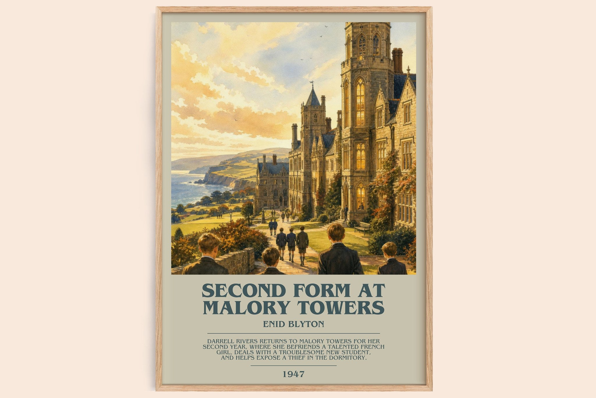 Second Form At Malory Towers Bookish Wall Art by Enid Blyton