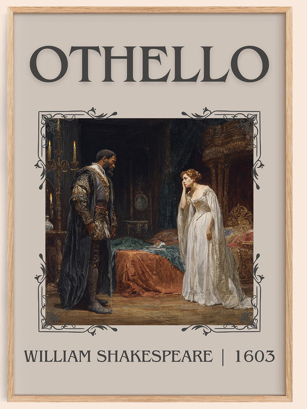 Othello classic book art book poster by William Shakespeare – framed literary art print