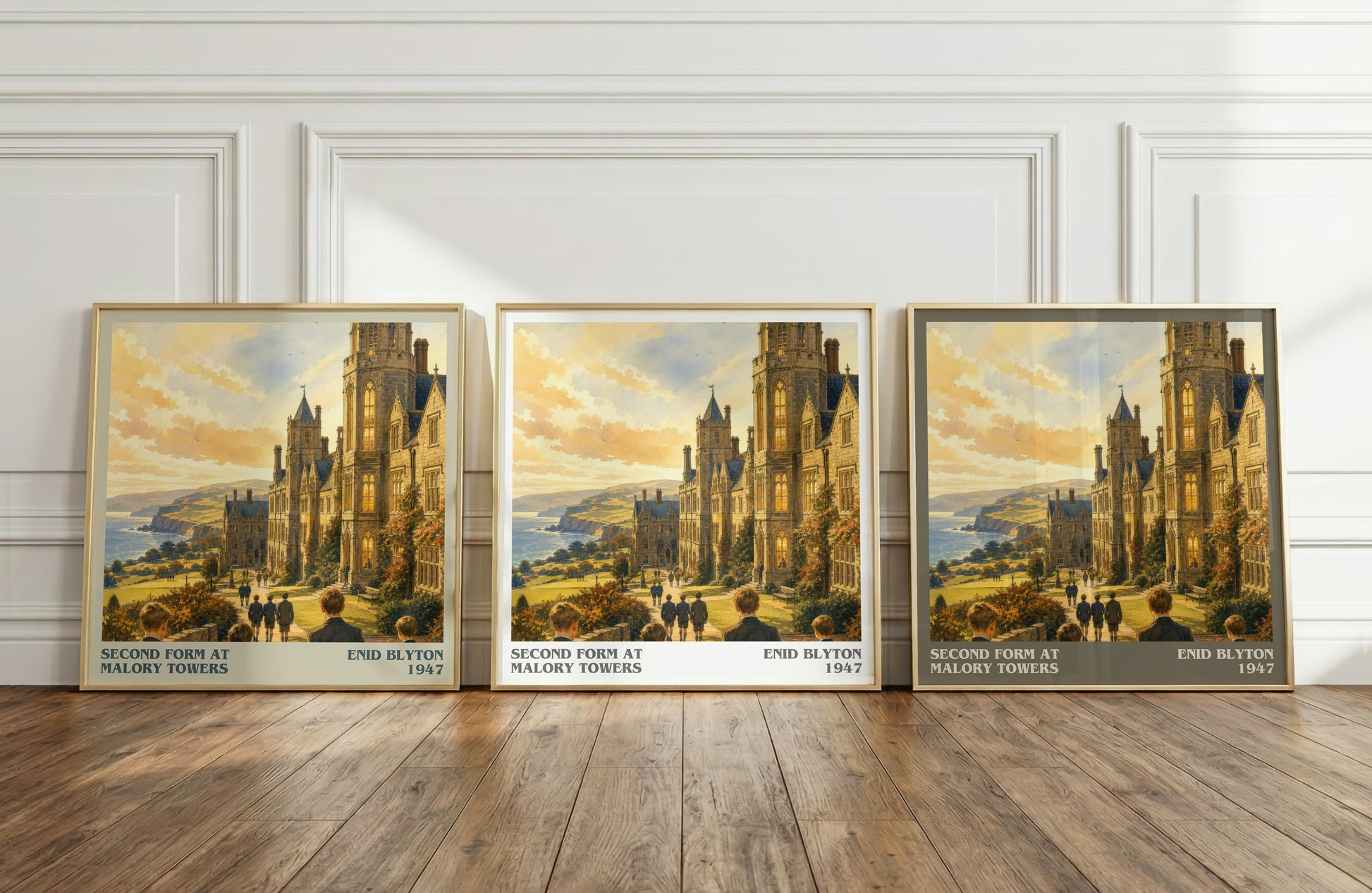 Second Form At Malory Towers literary art print colour and style options – Enid Blyton book art