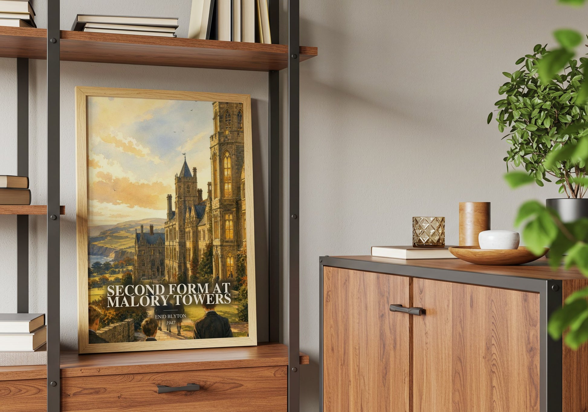 Second Form At Malory Towers book watercolour illustration paper finish options – matte satin gloss