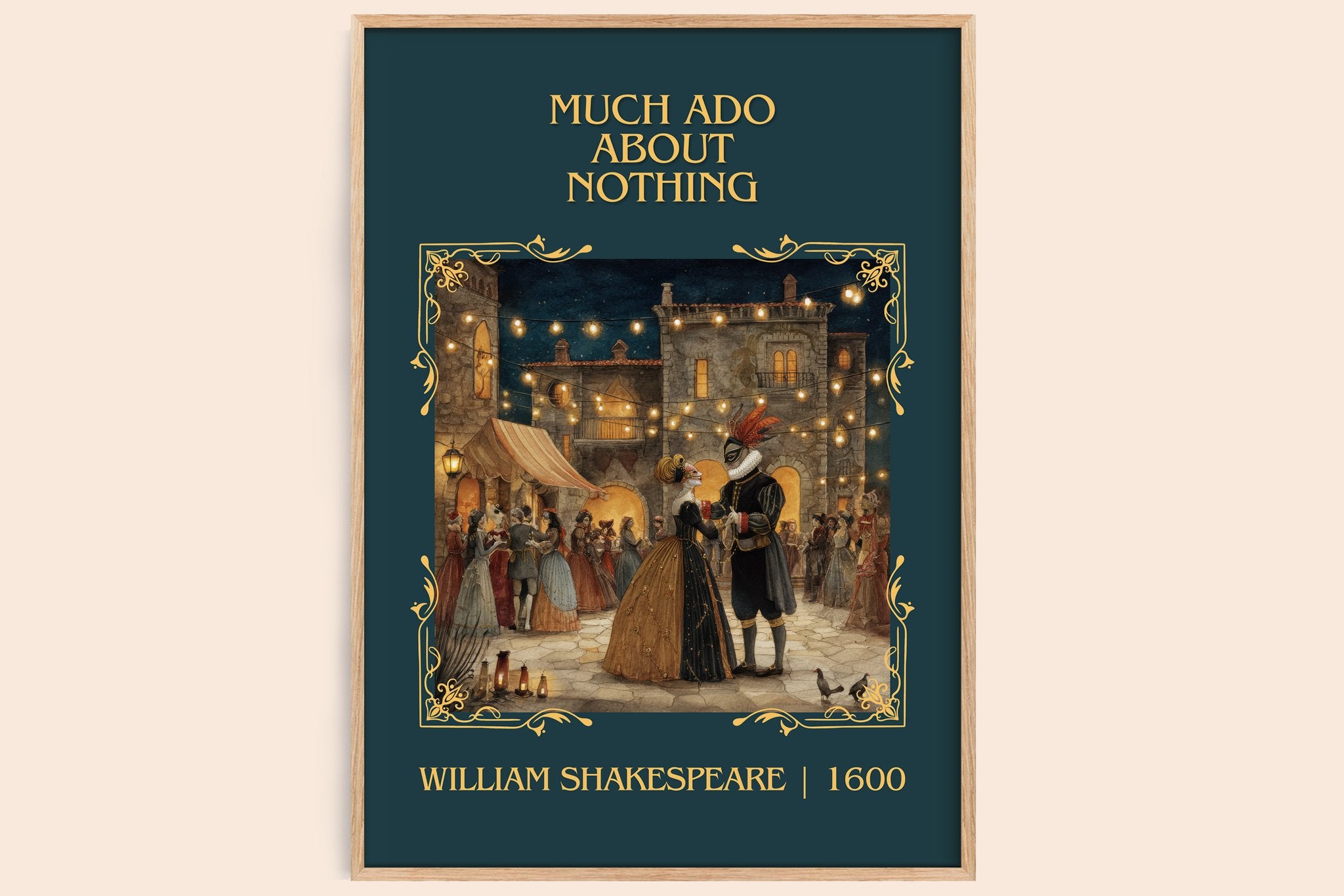 Much Ado about Nothing Classic Book Art Print by William Shakespeare
