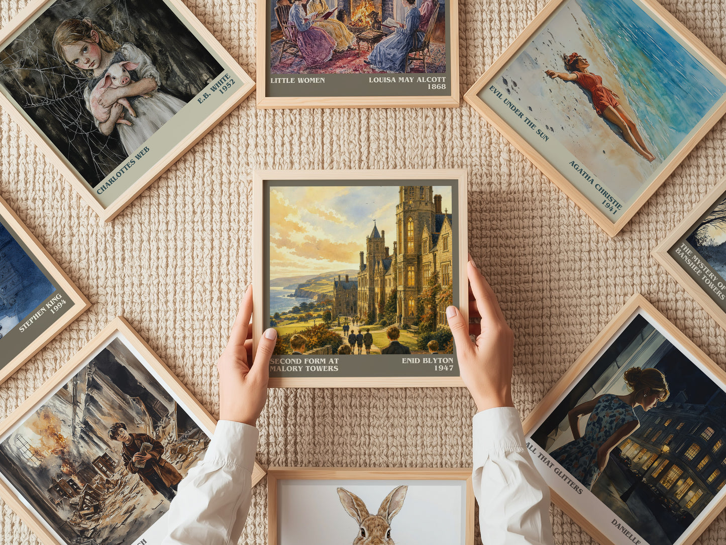 Second Form At Malory Towers literary book poster framed on wall – childrens wall art