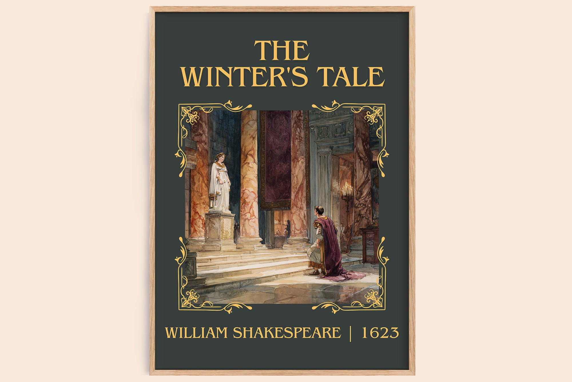 The Winter's Tale classic book art book poster by William Shakespeare – framed literary art print