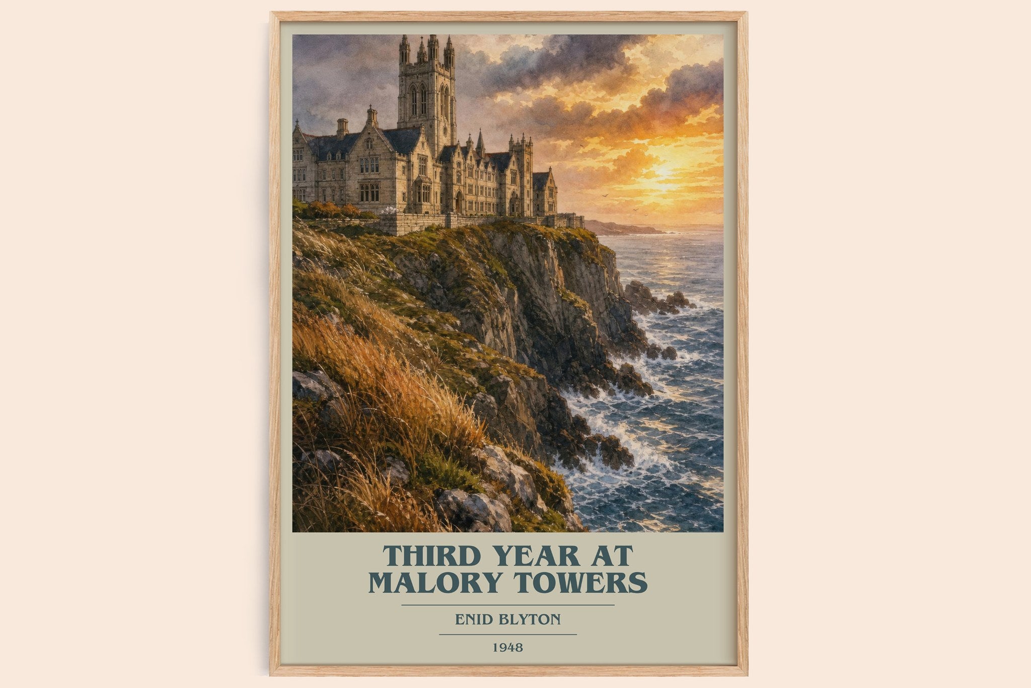 Third Year At Malory Towers Book Cover Poster by Enid Blyton