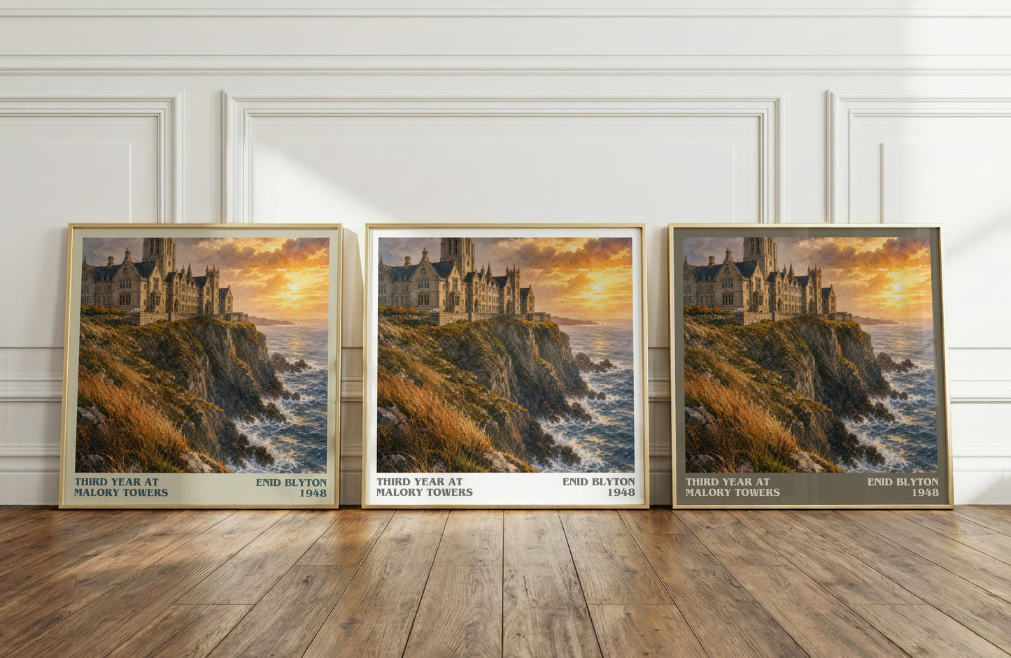 Third Year At Malory Towers literary art print colour and style options – Enid Blyton book art