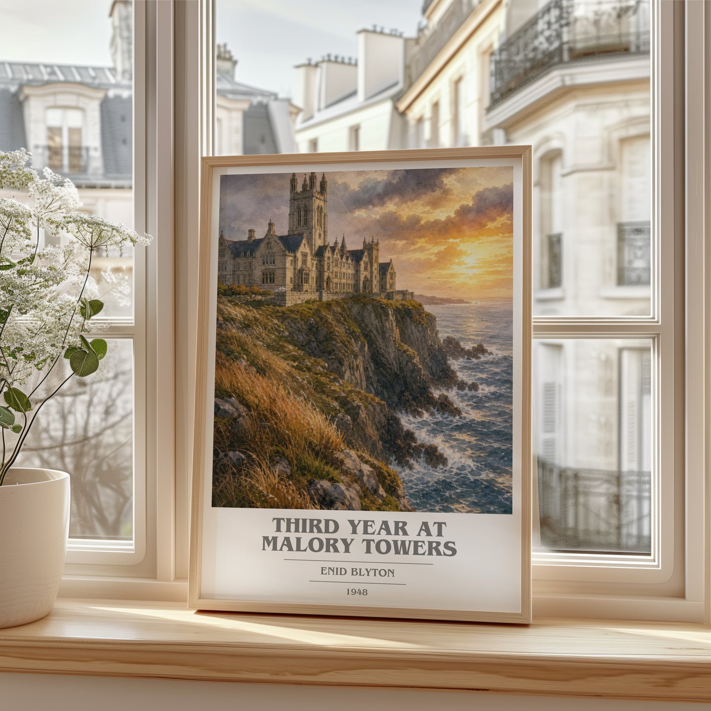 Third Year At Malory Towers book cover poster colour and style options – Enid Blyton book art