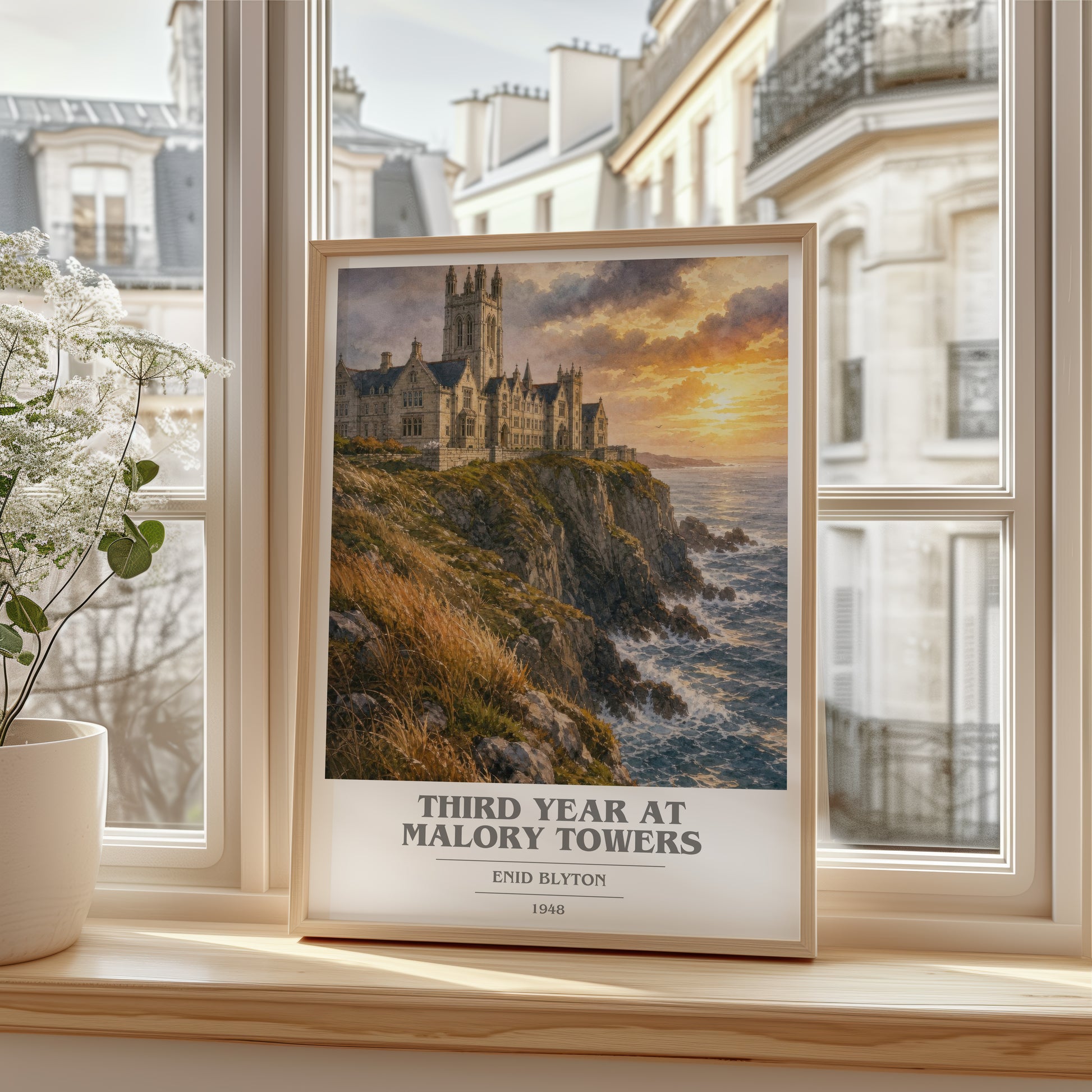 Third Year At Malory Towers book cover poster colour and style options – Enid Blyton book art