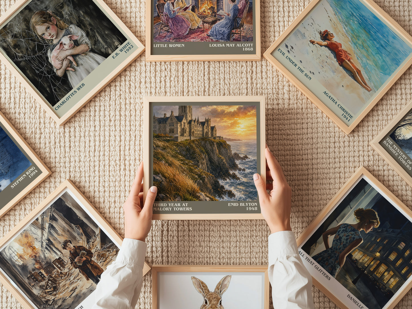 Third Year At Malory Towers literary book poster framed on wall – childrens wall art