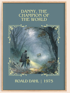 Danny, The Champion Of The World Classic Book Art Print by Roald Dahl – book poster