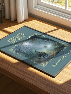 Danny, The Champion Of The World Classic Book Art Print by Roald Dahl – print on a sunlit desk