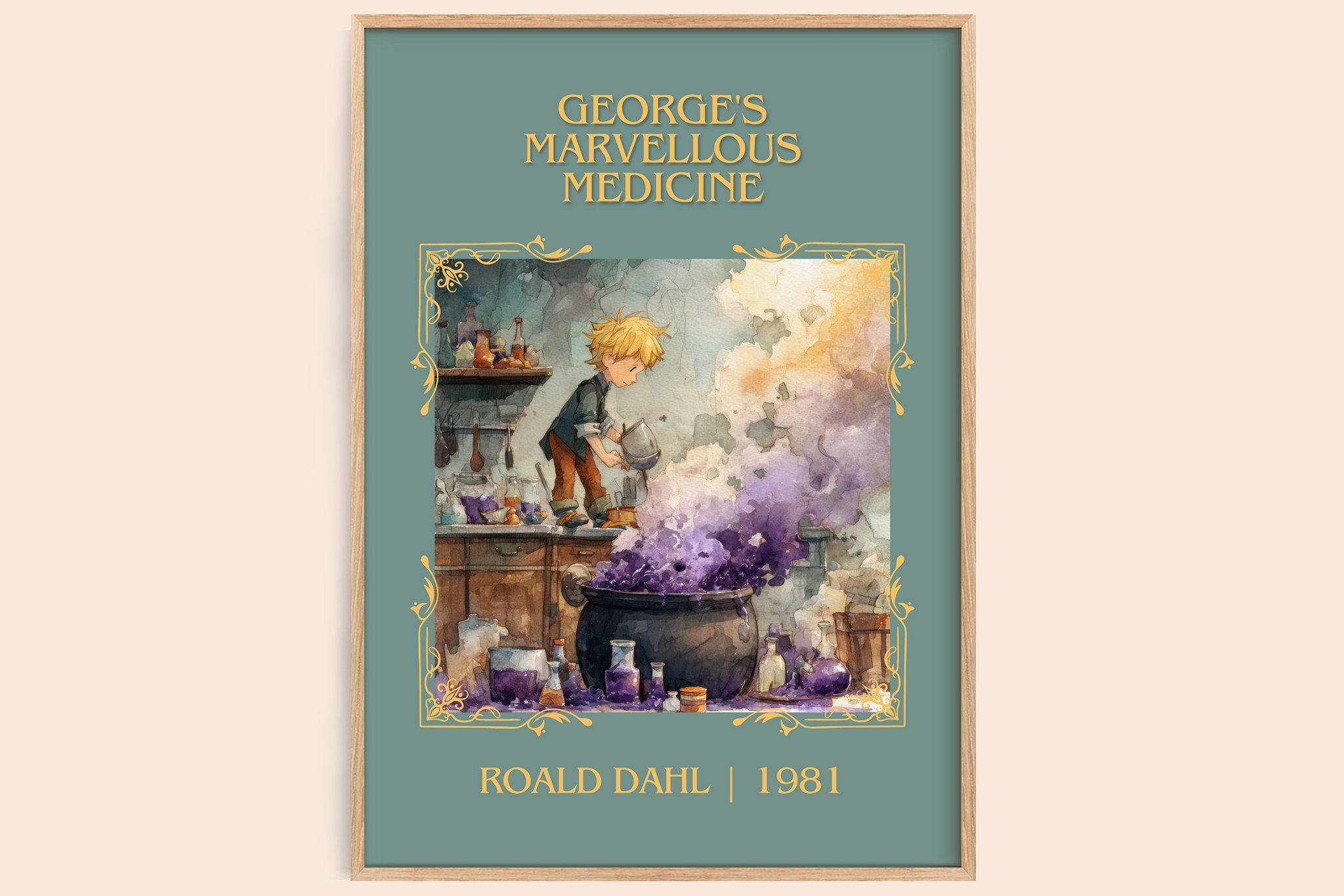 George's Marvellous Medicine Classic Book Art Print by Roald Dahl