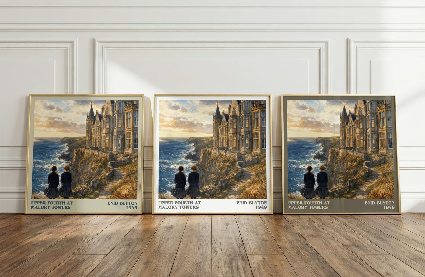 Upper Fourth At Malory Towers literary art print colour and style options – Enid Blyton book art