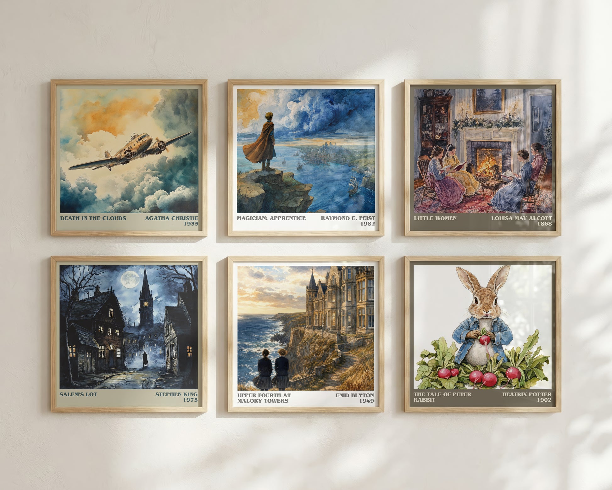 Upper Fourth At Malory Towers literary print framed by window – literary home decor