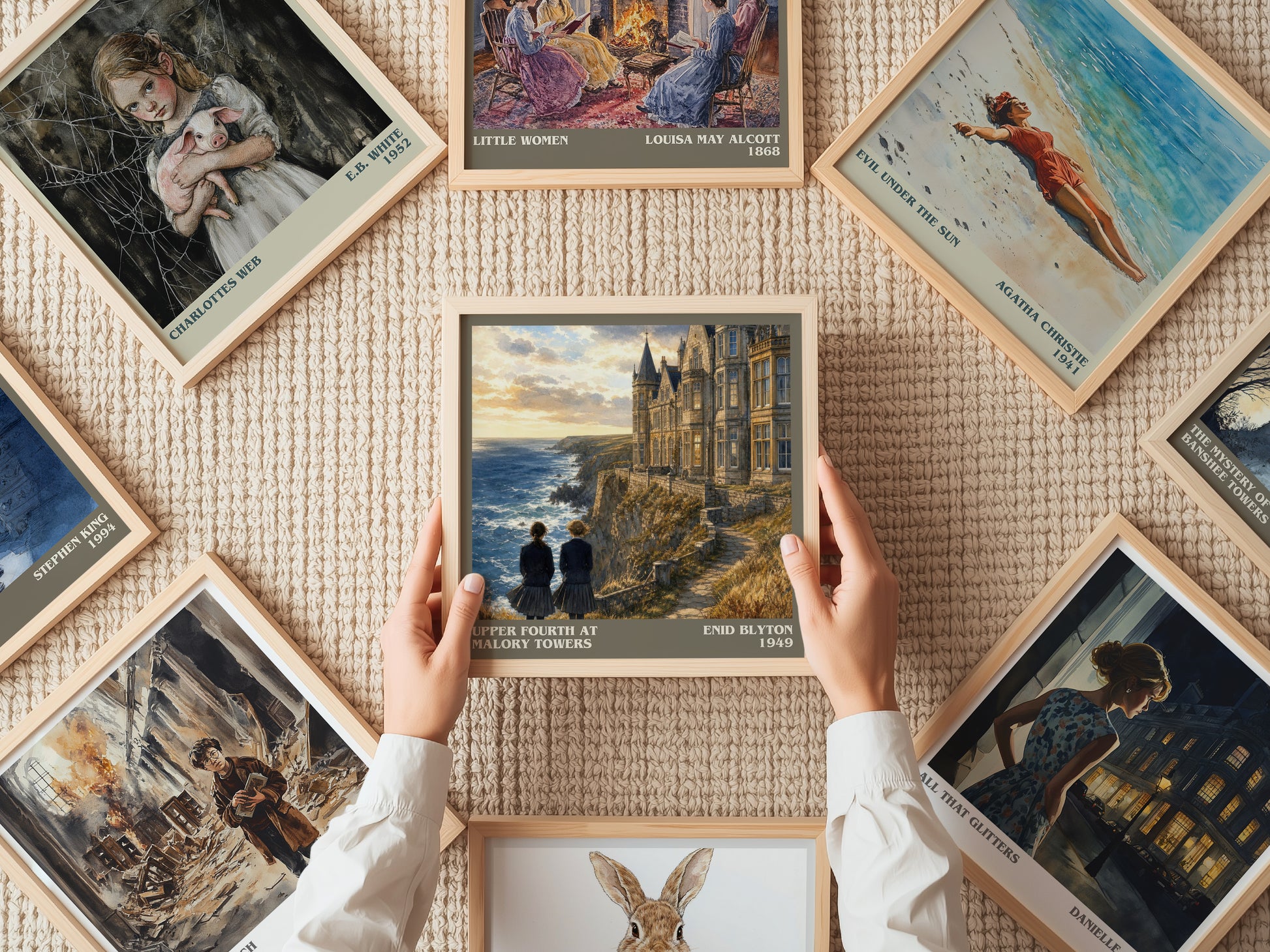 Upper Fourth At Malory Towers literary book poster framed on wall – childrens wall art
