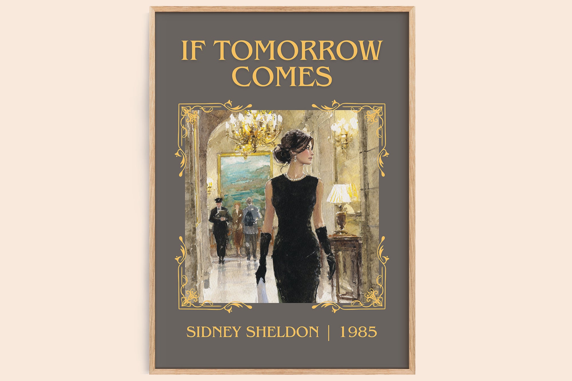 If Tomorrow Comes classic book art book poster by Sidney Sheldon – framed literary art print
