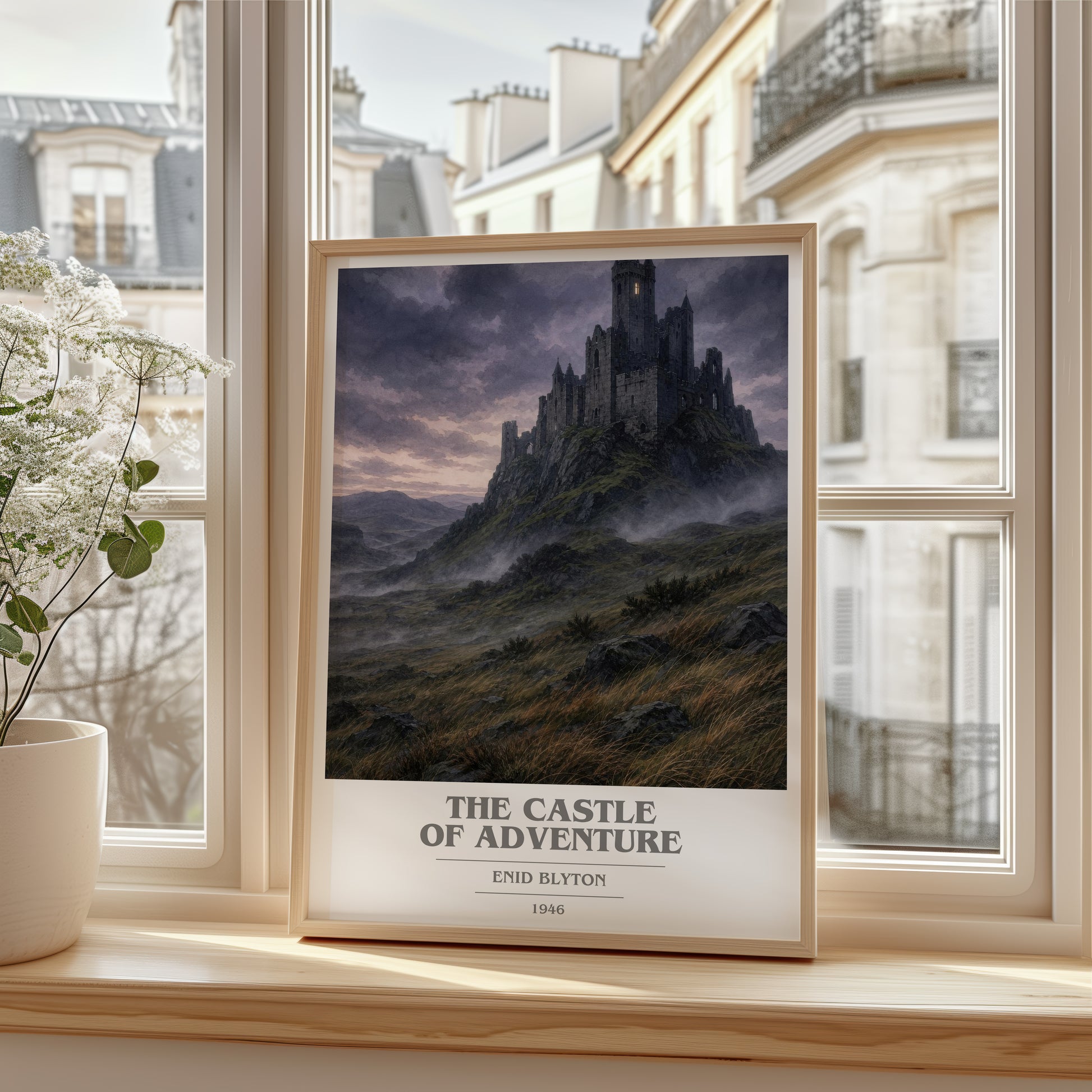 The Castle Of Adventure book cover poster colour and style options – Enid Blyton book art