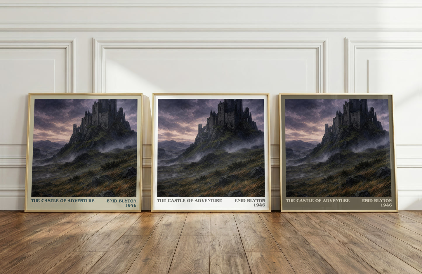 The Castle Of Adventure literary art print colour and style options – Enid Blyton book art