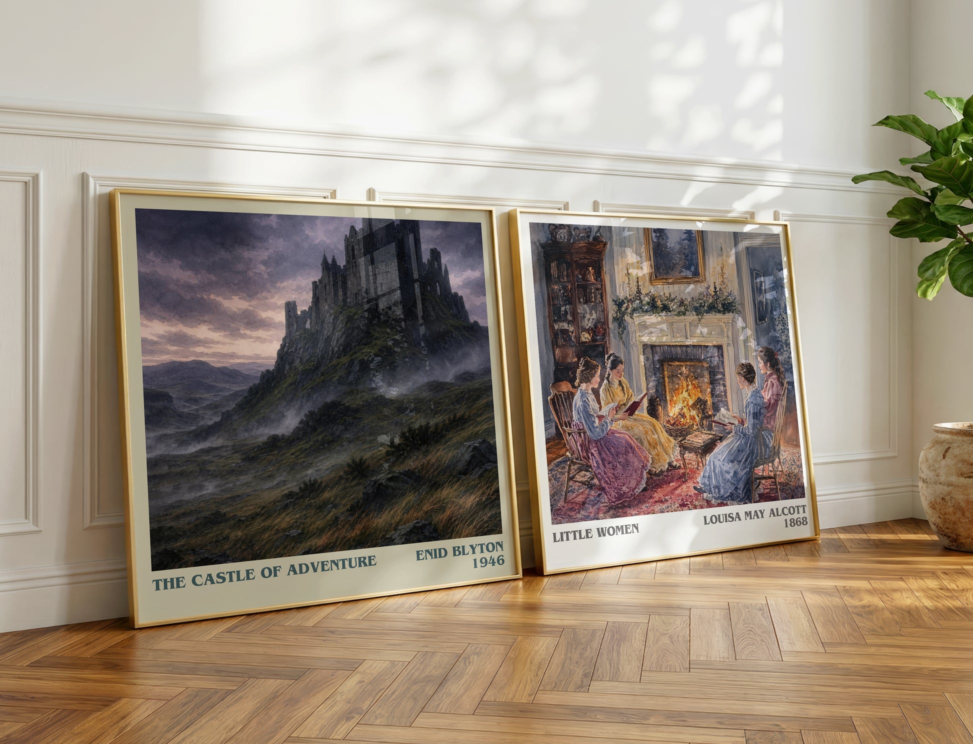 The Castle Of Adventure literary print on bookshelf – Enid Blyton fan gift
