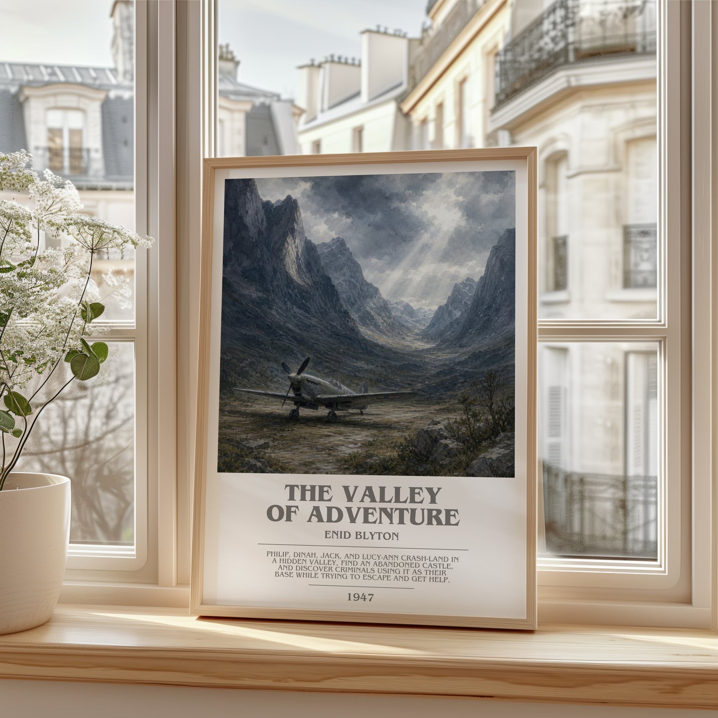 The Valley Of Adventure bookish poster colour and style options – Enid Blyton book art