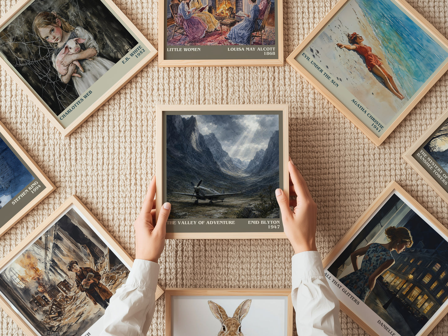 The Valley Of Adventure literary book poster framed on wall – childrens wall art
