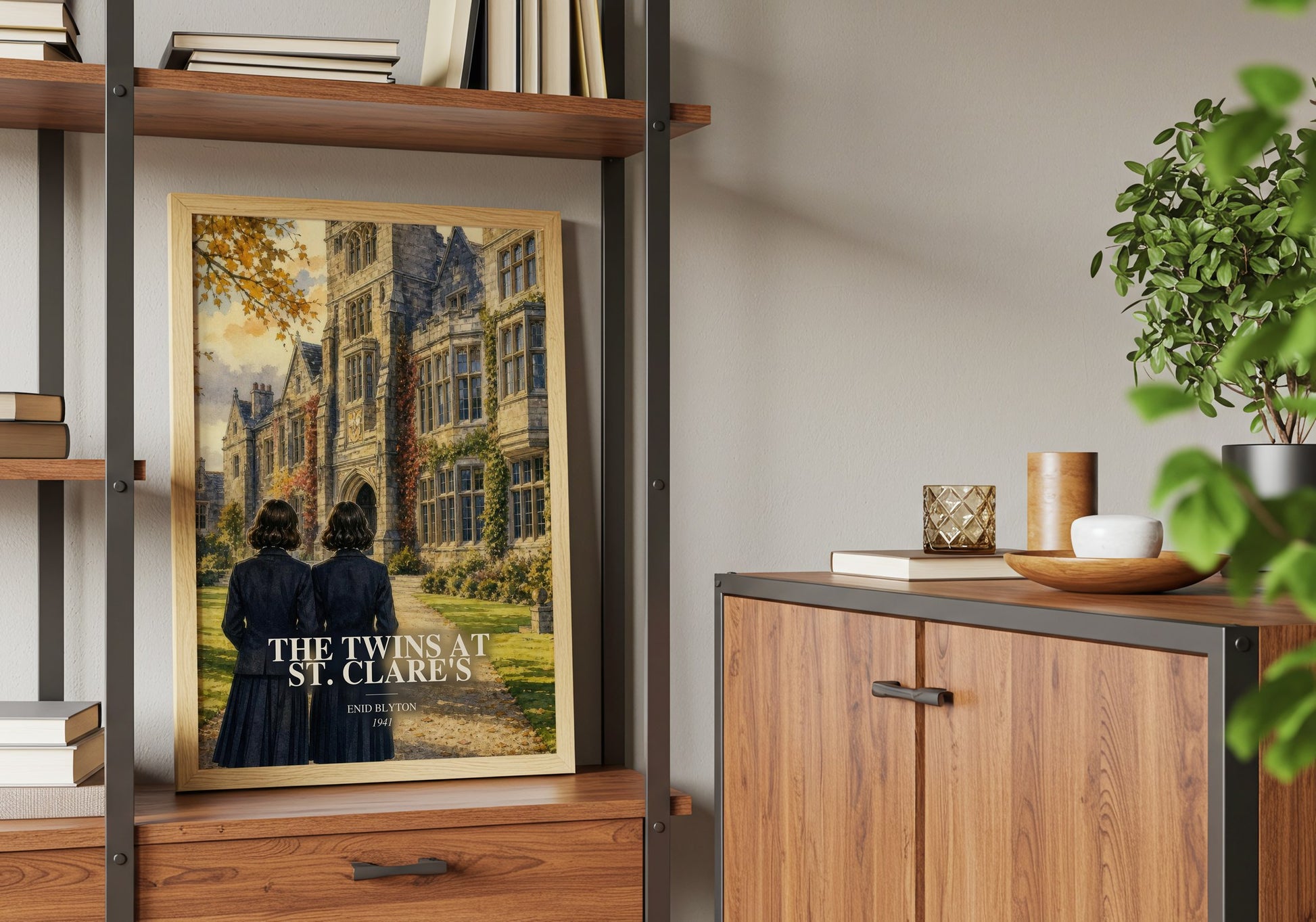 The Twins At St. Clare'S book watercolour illustration paper finish options – matte satin gloss