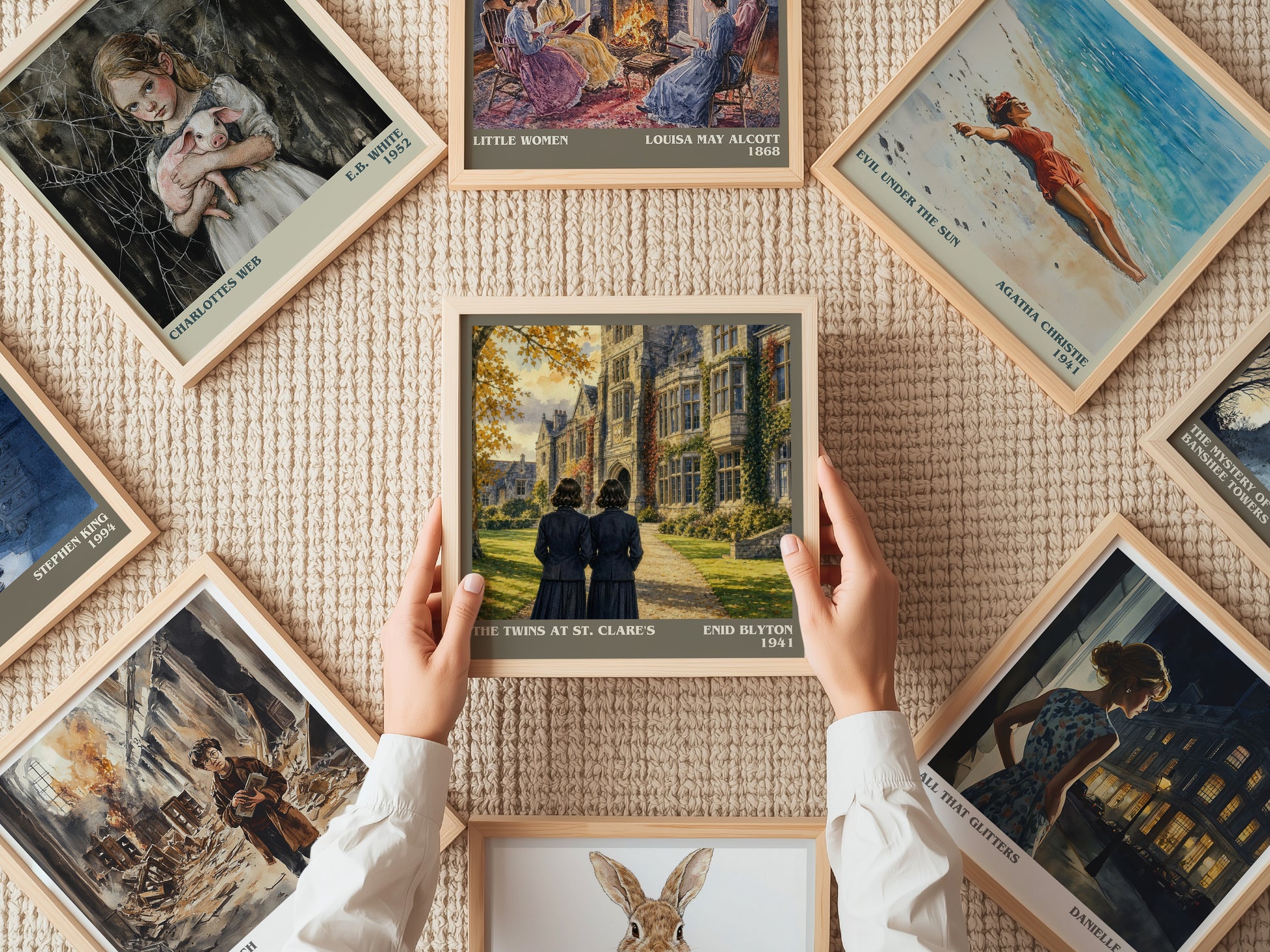 The Twins At St. Clare'S literary book poster framed on wall – childrens wall art