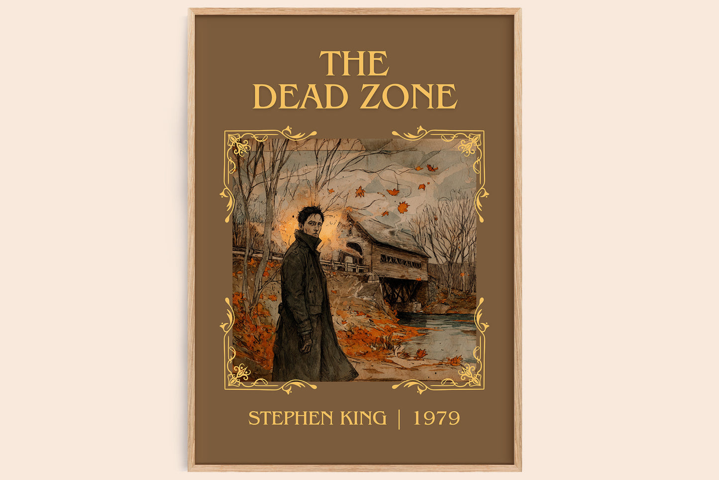 The Dead Zone classic book art book poster by Stephen King – framed literary art print