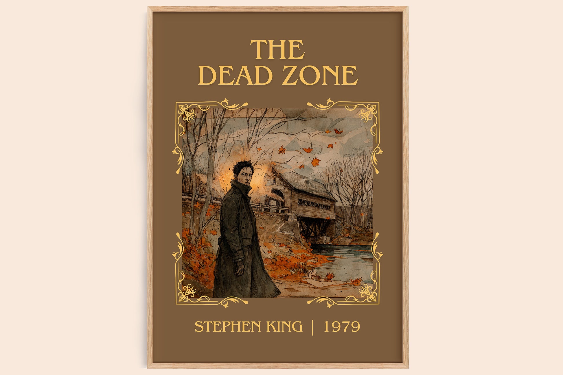 The Dead Zone classic book art book poster by Stephen King – framed literary art print