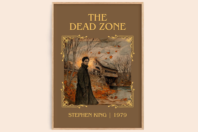 The Dead Zone classic book art book poster by Stephen King – framed literary art print