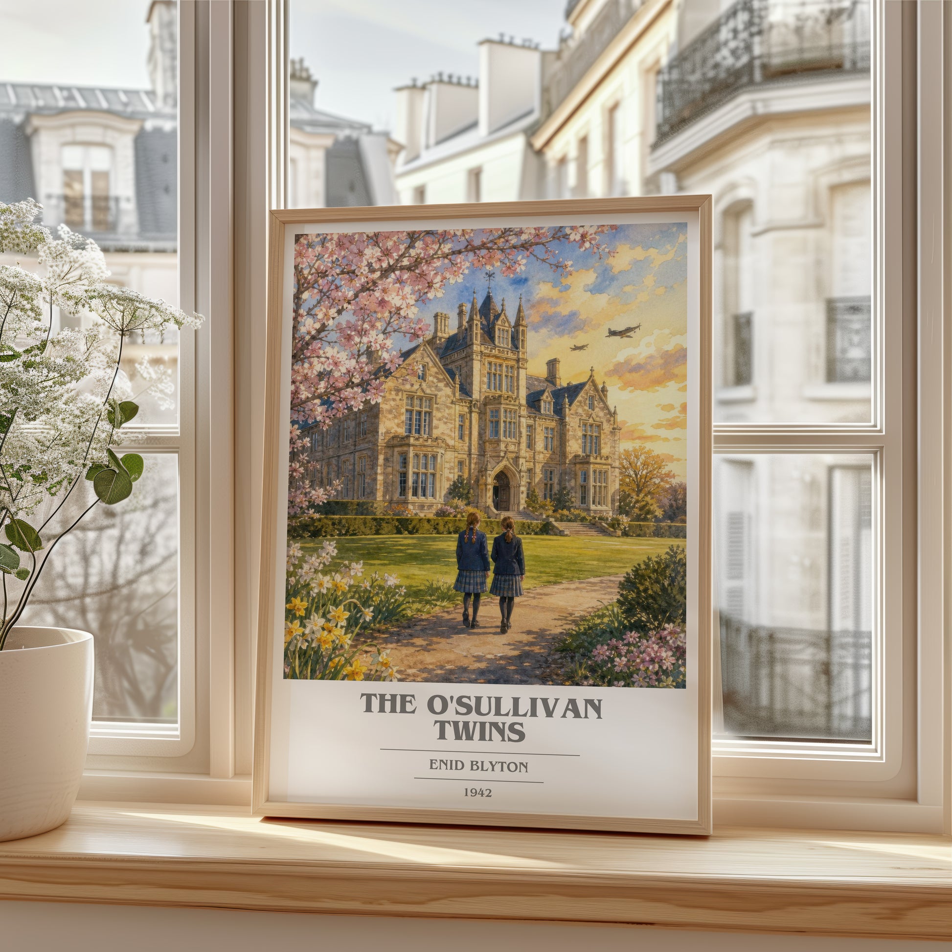 The O'Sullivan Twins book cover poster colour and style options – Enid Blyton book art