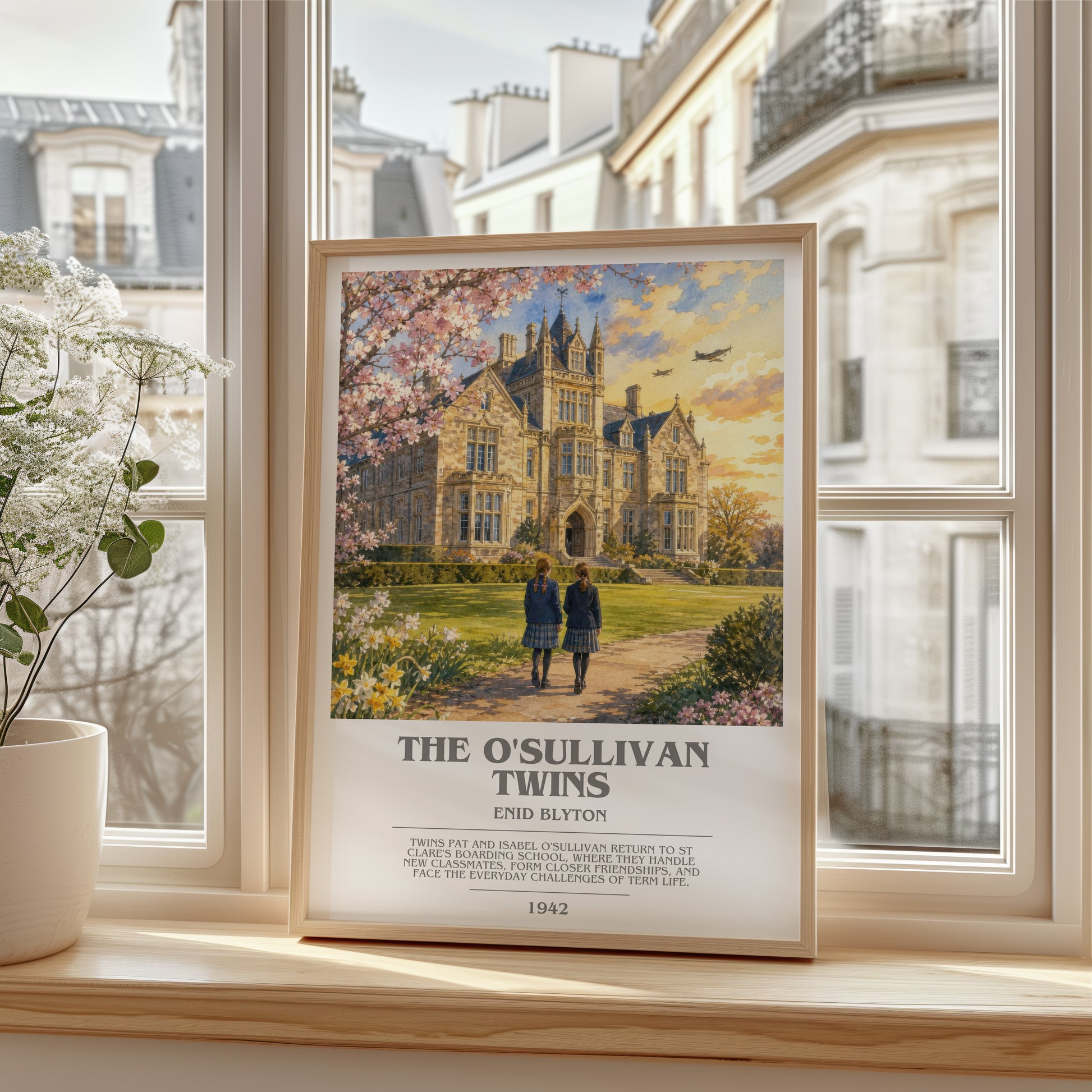 The O'Sullivan Twins bookish poster colour and style options – Enid Blyton book art
