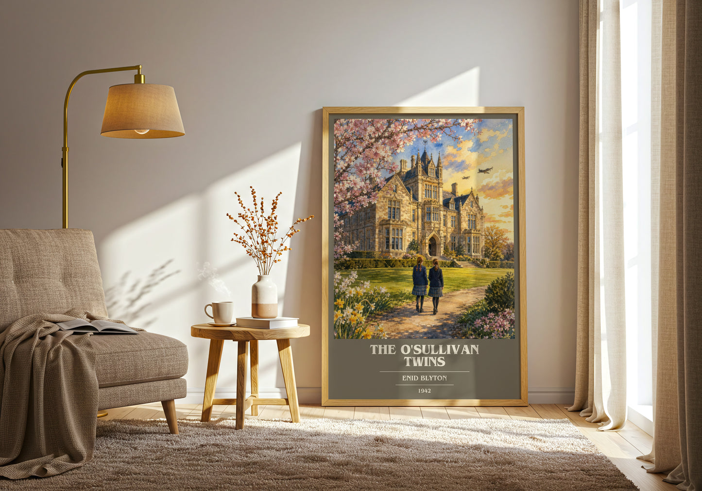 The O'Sullivan Twins book cover print on bookshelf – Enid Blyton fan gift