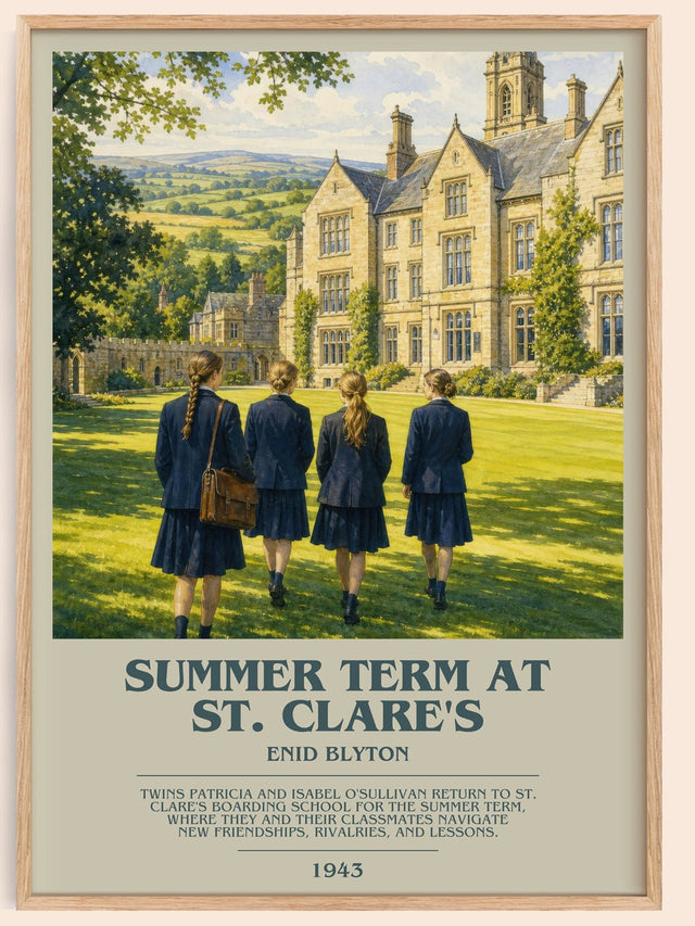Summer Term At St. Clare'S Bookish Wall Art by Enid Blyton