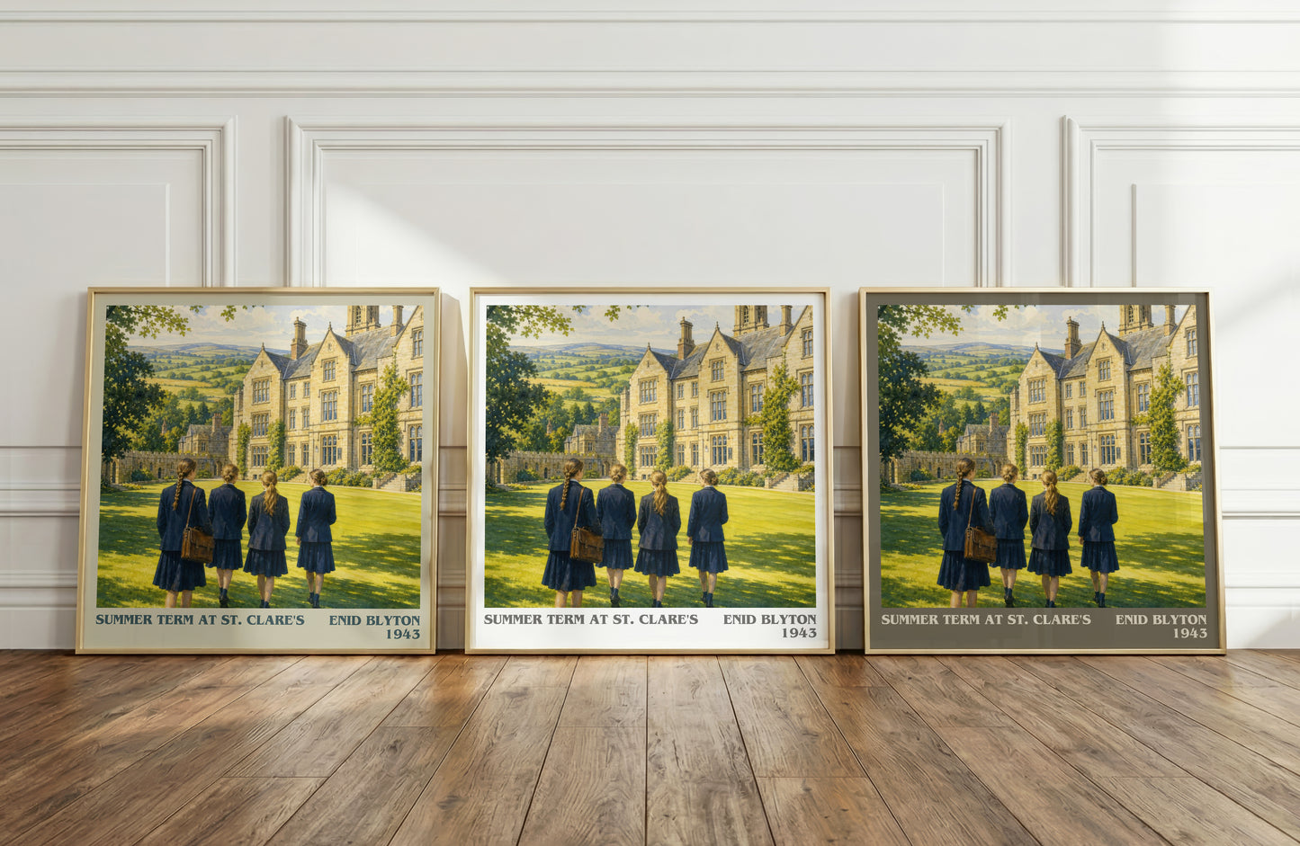 Summer Term At St. Clare'S literary art print colour and style options – Enid Blyton book art